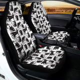 Black And White Rat Pattern Print Universal Fit Car Seat Covers 102422