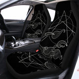Black And White Scorpio Sign Print Universal Fit Car Seat Covers 102422