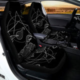 Black And White Scorpio Sign Print Universal Fit Car Seat Covers 102422