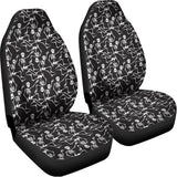 Black And White Skeleton Pattern Print Universal Fit Car Seat Covers 102422