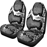Black And White Snakeskin Print Universal Fit Car Seat Covers 102422