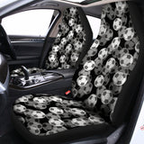 Black And White Soccer Ball Print Universal Fit Car Seat Covers 102422