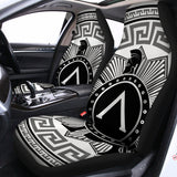 Black And White Spartan Warrior Print Universal Fit Car Seat Covers 102422