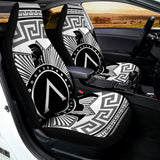 Black And White Spartan Warrior Print Universal Fit Car Seat Covers 102422