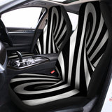 Black And White Twist Illusion Print Universal Fit Car Seat Covers 102422