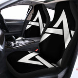 Black And White Star of David Print Universal Fit Car Seat Covers 102422