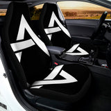 Black And White Star of David Print Universal Fit Car Seat Covers 102422