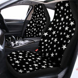 Black And White Star Pattern Print Universal Fit Car Seat Covers 102422