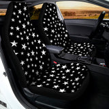 Black And White Star Pattern Print Universal Fit Car Seat Covers 102422