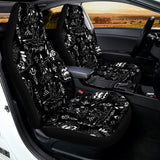 Black And White Supernatural Wicca Print Universal Fit Car Seat Covers 102422