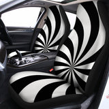 Black And White Swirl Print Universal Fit Car Seat Covers 102422
