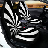 Black And White Swirl Print Universal Fit Car Seat Covers 102422