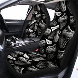 Black And White T-Rex Dinosaur Print Universal Fit Car Seat Covers 102422