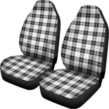 Black And White Tartan Pattern Print Universal Fit Car Seat Covers 102422