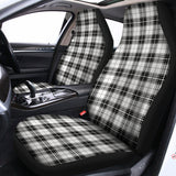Black And White Tartan Pattern Print Universal Fit Car Seat Covers 102422