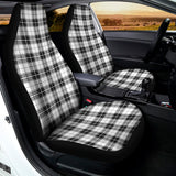 Black And White Tartan Pattern Print Universal Fit Car Seat Covers 102422