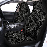 Black And White Tattoo Print Universal Fit Car Seat Covers 102422