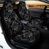 Black And White Tattoo Print Universal Fit Car Seat Covers 102422