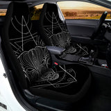 Black And White Taurus Sign Print Universal Fit Car Seat Covers 102422