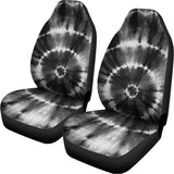Black And White Tie Dye Print Universal Fit Car Seat Covers 102422
