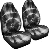 Black And White Tie Dye Print Universal Fit Car Seat Covers 102422