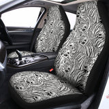 Black And White Tiger Pattern Print Universal Fit Car Seat Covers 102422