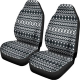 Black And White Tribal Geometric Print Universal Fit Car Seat Covers 102422