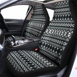 Black And White Tribal Geometric Print Universal Fit Car Seat Covers 102422