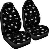 Black And White UFO Pattern Print Universal Fit Car Seat Covers 102422