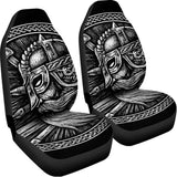 Black And White Viking God Odin Print Universal Fit Car Seat Covers 102422