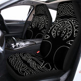 Black And White Viking Yggdrasil Print Universal Fit Car Seat Covers 102422
