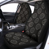 Black And White Volleyball Pattern Print Universal Fit Car Seat Covers 102422