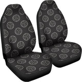 Black And White Volleyball Pattern Print Universal Fit Car Seat Covers 102422