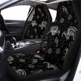 Black And White Wicca Gothic Print Universal Fit Car Seat Covers 102422