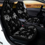 Black And White Wicca Gothic Print Universal Fit Car Seat Covers 102422