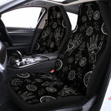 Black And White Wiccan Palmistry Print Universal Fit Car Seat Covers 102422