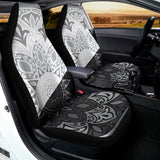 Black And White Yin Yang Mandala Print Universal Fit Car Seat Covers 102422