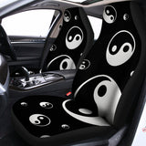 Black And White Yin Yang Pattern Print Universal Fit Car Seat Covers 102422