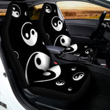 Black And White Yin Yang Pattern Print Universal Fit Car Seat Covers 102422