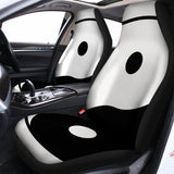 Black And White Yin Yang Symbol Print Universal Fit Car Seat Covers 102422