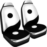 Black And White Yin Yang Symbol Print Universal Fit Car Seat Covers 102422