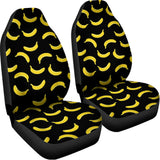 Black And Yellow Banana Pattern Print Universal Fit Car Seat Covers 102422