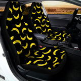 Black And Yellow Banana Pattern Print Universal Fit Car Seat Covers 102422