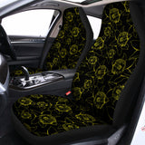 Black And Yellow Daffodil Pattern Print Universal Fit Car Seat Covers 102422