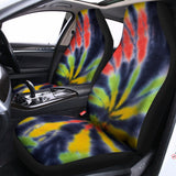 Black Backed Spiral Tie Dye Print Universal Fit Car Seat Covers 102422