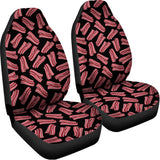 Black Bacon Pattern Print Universal Fit Car Seat Covers 102422