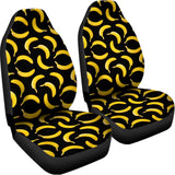 Black Banana Pattern Print Universal Fit Car Seat Covers 102422