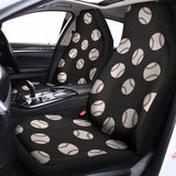 Black Baseball Pattern Print Universal Fit Car Seat Covers 102422