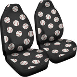 Black Baseball Pattern Print Universal Fit Car Seat Covers 102422