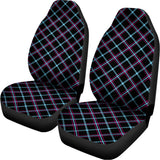 Black Blue And Pink Tartan Pattern Print Universal Fit Car Seat Covers 102422